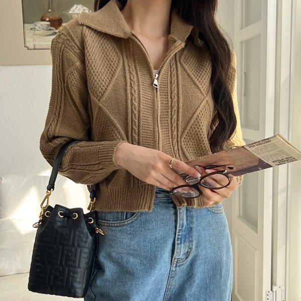 HスタイルDKツーウェイダイヤニットジャンパー 秋ジャンパー JP ジャケット 女性アウター ニット