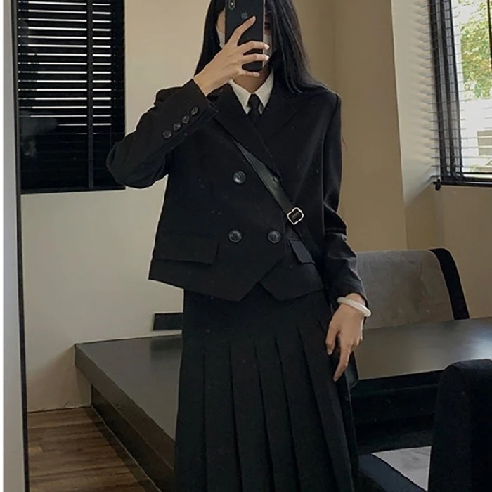 【2枚購入で3oo円OFF!】春秋作二点セット春アウターレディースファッションセットアップスカート入学式卒園式テーラード