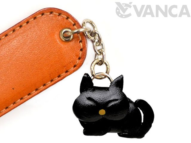 黒ねこねむり ペーパーナイフ レザー/本革 VANCA/バンカクラフト