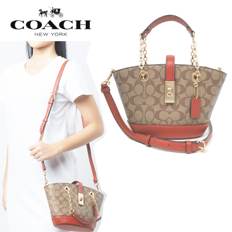 シグネチャー レーン 2WAY バケットバッグ C8597 IME7V 【国内即送】