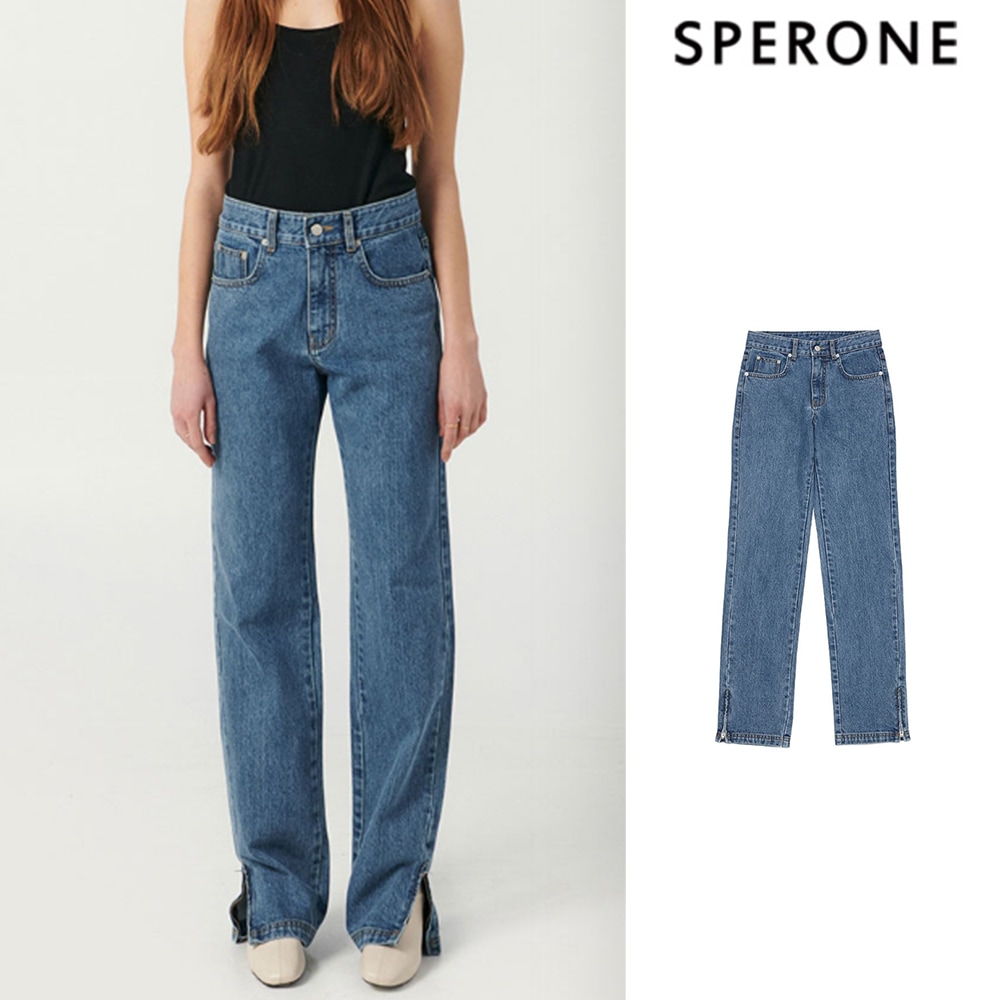 [SPERONE] Zipper Denim Pants
