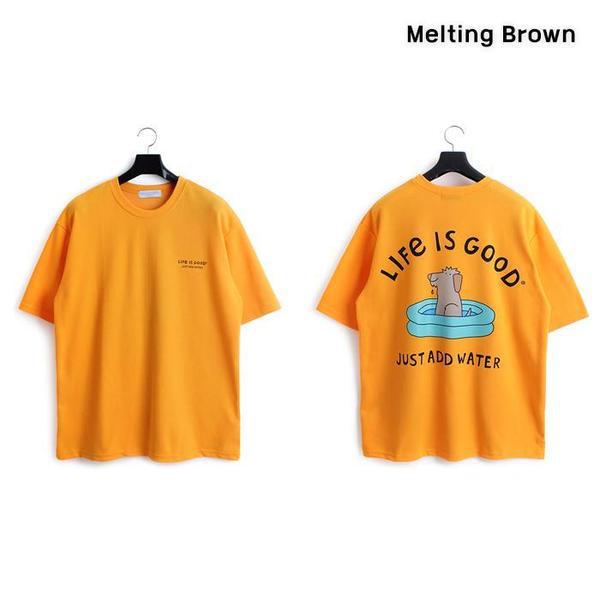 メンズ夏用半袖Tシャツ オーバーフィット半袖Tシャツ d3