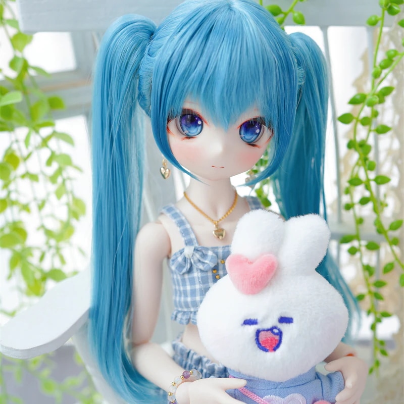 ドールウィッグ bjd ツインテール ロング 5色展開 高温糸 可愛い SD/MSDサイズ人形用ウィッグ