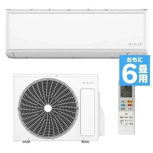 【推奨品】RIAIR YHA-S22P-W ヤマダオリジナルエアコン 2024年モデル 6畳用 ホワイト 69,454円