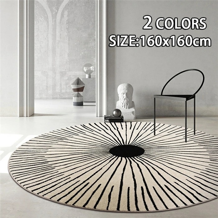 【大好評！最安値挑戦!】[クーポン300円あり] ラグ 円形 夏用 160×160cm ラグ 北欧 おしゃれ ラグ 洗える カーペット ラグマット 北欧 ダウンリンク 防ダニ シンプル モダン 西海岸
