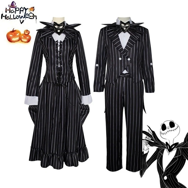 3日で出荷ナイトメアビフォアクリスマス コスプレ衣装 ハロウィン パフォーマンス ステージ ジャック ゾンビ 花嫁コス