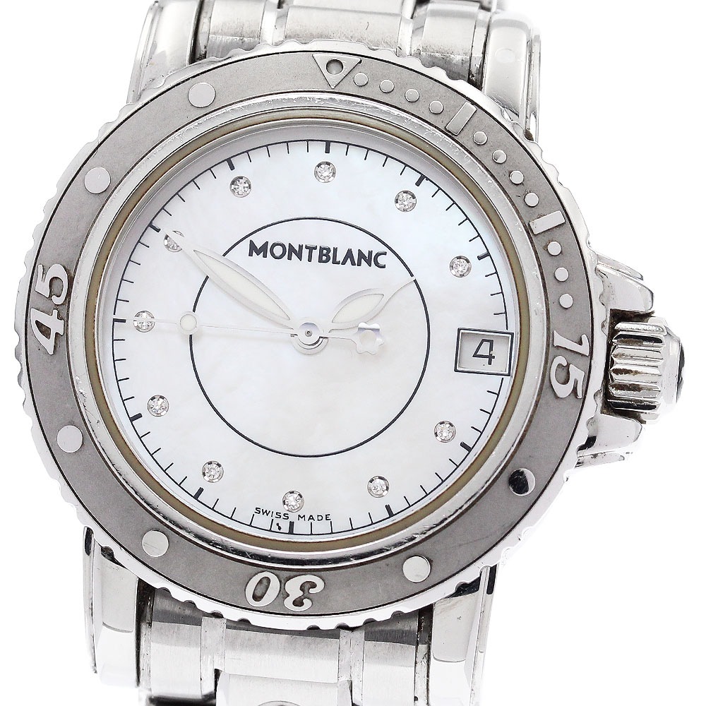 モンブラン MONTBLANC 101653 スポーツ デイト 11Pダイヤ クォーツ レディース _931862【中古】