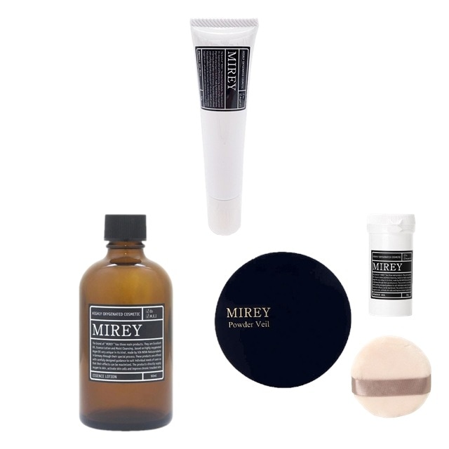 リポーションエッセンス R + プロテクトデイミルク + パウダーベール セット 90ml+40g パフ付き