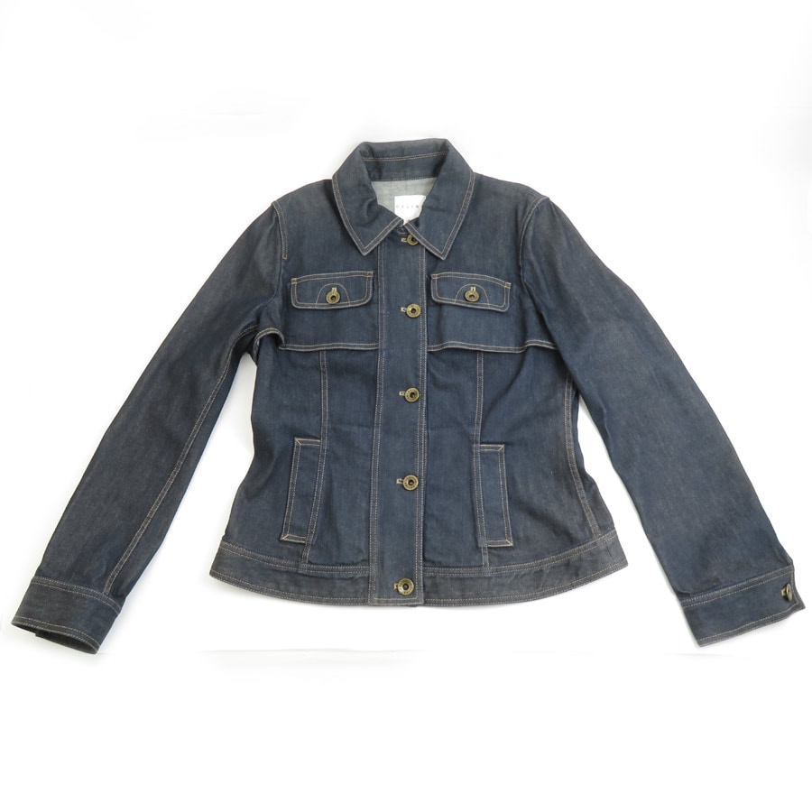 セリーヌ CELINE デニムジャケット Gジャン デニム インディゴブルー レディース 55787m