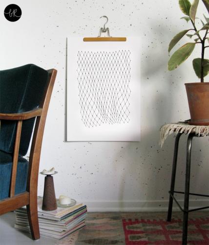 bastisRIKE NETWORK POSTER A2 ポスター【北欧 白黒