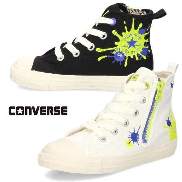 コンバース キッズ スニーカー CONVERSE チャイルド オールスター N Z HI スプラトゥーン3 コラボ 37303220 37303221 子供 靴 ジュニア 白 黒 ハイカ 6,208円