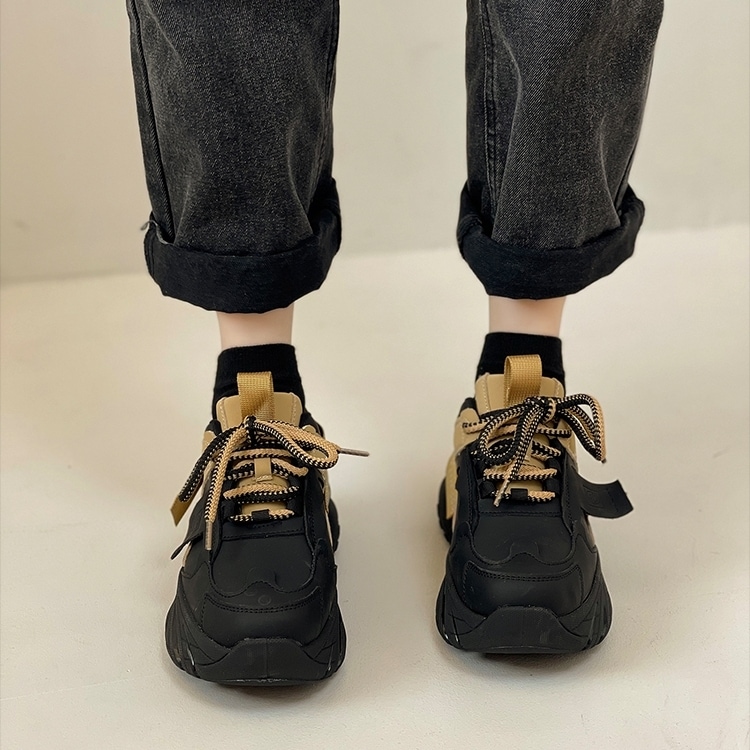 シューズ レディース 靴 スニーカー 22.5cm 23cm 23.5cm 24cm 24.5cm 25cm 韓国 厚底シューズ 6cmヒール 厚底スニーカー 歩きやすい 疲れにくい 履きやすい 大人