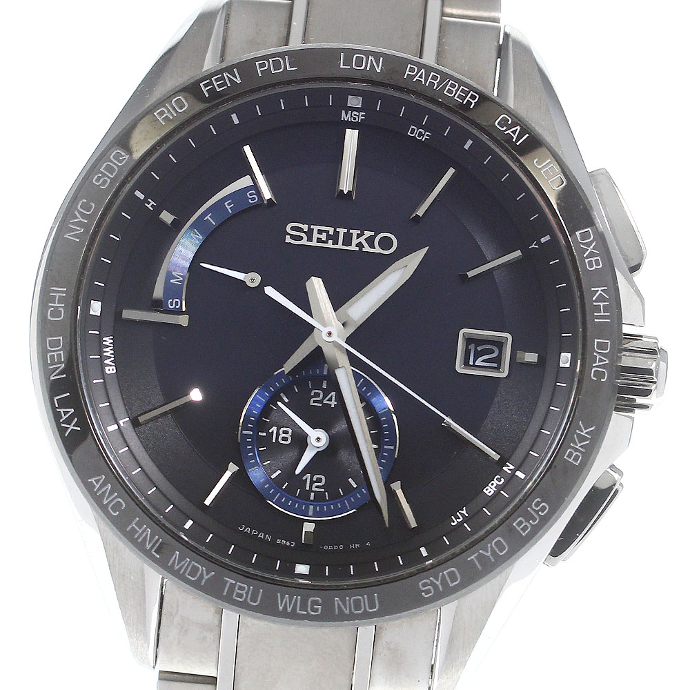 セイコー SEIKO SAGA235/8B63-0AB0 ブライツ デイデイト ソーラー電波 メンズ 箱保証書付き_771390【中古】
