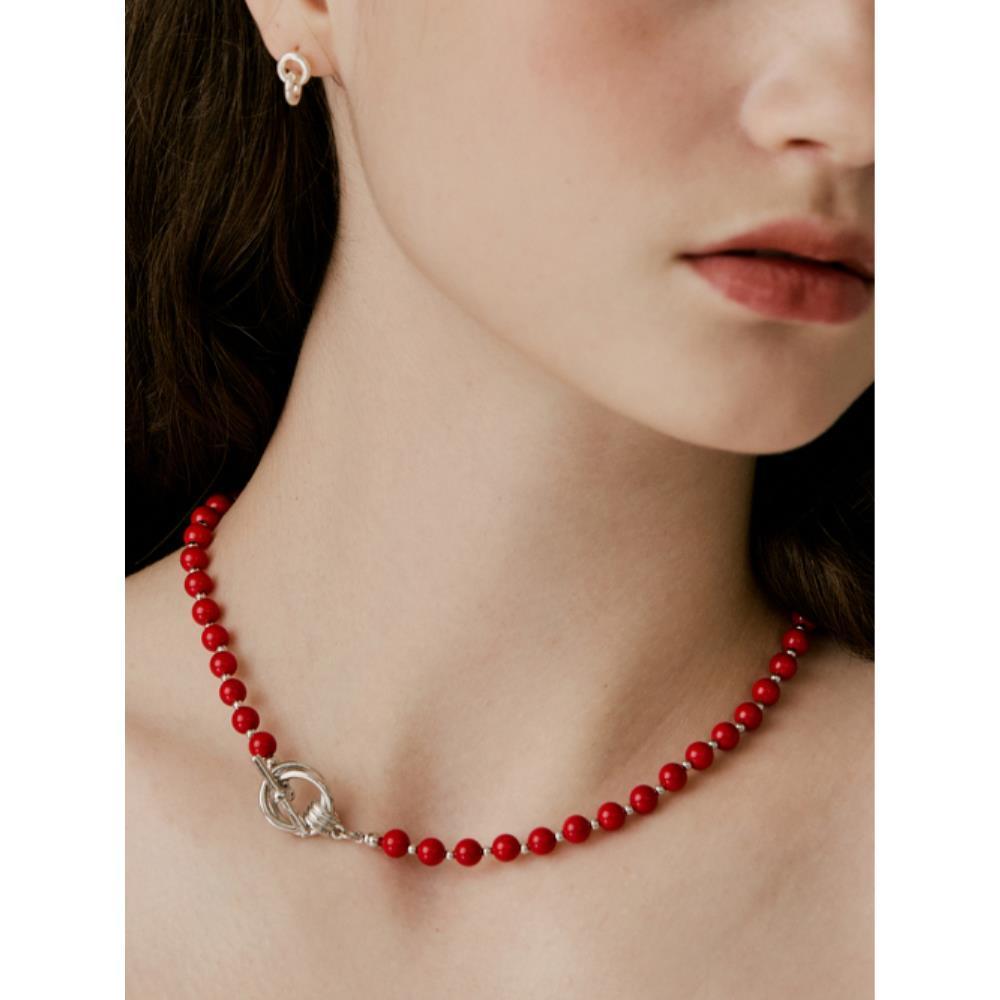 VINTAGE HOLLYWOOD Double Ring Ball Necklace VH2479NE009M