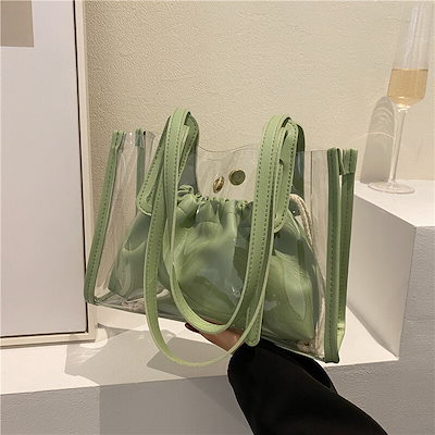 ミニショルダーバック新作透明バックおしゃれオー...のサムネイル