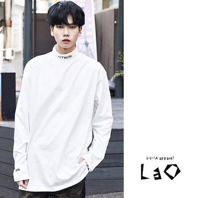 Qoo10 韓国メンズファッション タートルネックレイヤードtシャツ オーバーサイズコーディ