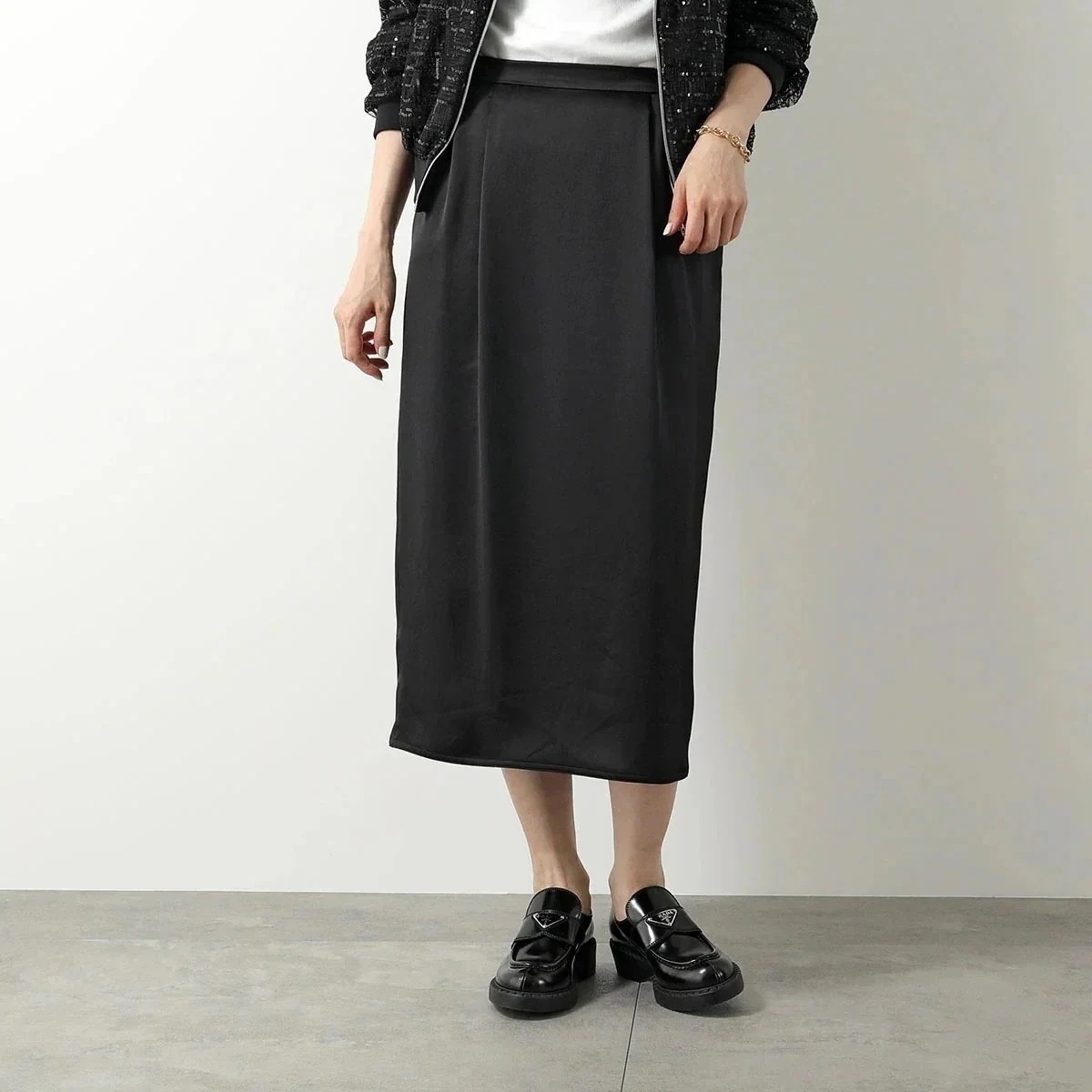 WEEKEND MAX MARA ウィークエンド マックスマーラ スカート GENE ジーン レディース サテン ミディ丈 ストレート 010a 【ts】