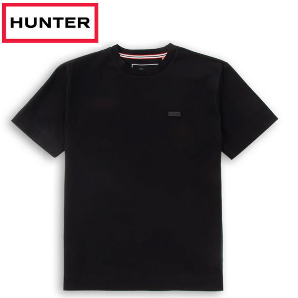 返品交換不可 現品限り処分 ハンター HUNTER ユニセックス プレイ ラバライズ ハンターロゴ Ｔシャツ 半袖 ユニセックス URJ1503CTN-BLK