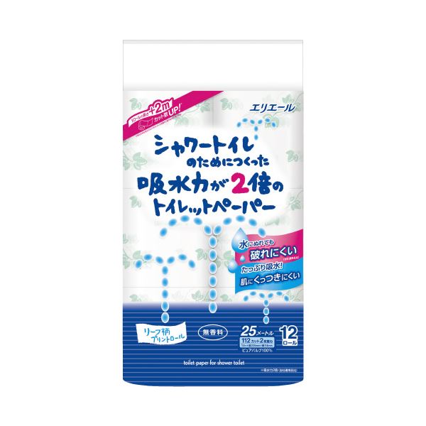 （まとめ）大王製紙 吸水力が2倍のトイレットペーパー12ロール[x10セット]