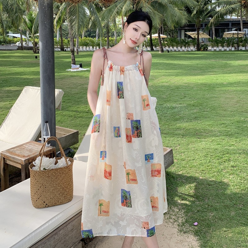 レディース ワンピース フレア ロング 袖なし ノースリーブ スクエアネック セミフレア Aライン スマート リボン 2way 薄手 かわいい 大人可愛い シンプル おしゃれ こなれ感 個性的 主役級