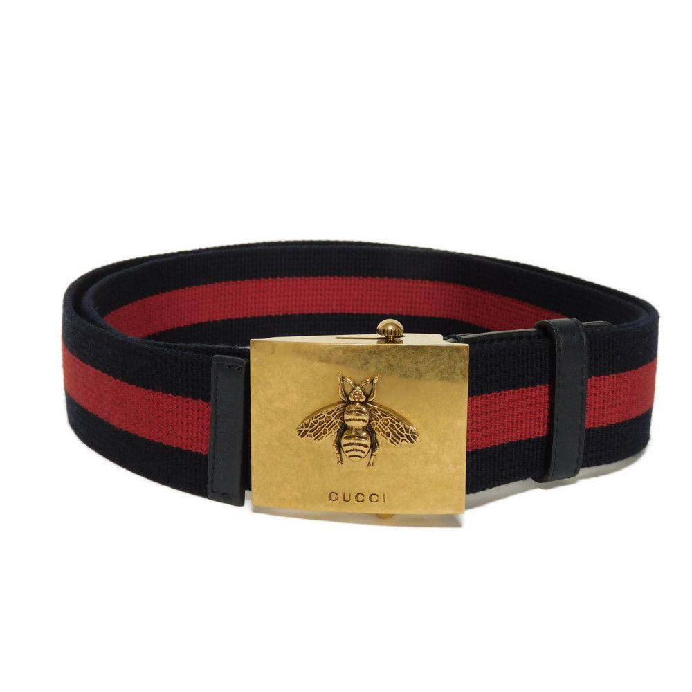 【中古】 ベルト シェリー ハチ 蜂 レッド 95/38 ガチャ ビー ウェブストライプ GIベルト 40MM ロゴ 429027 H1FIT 8497