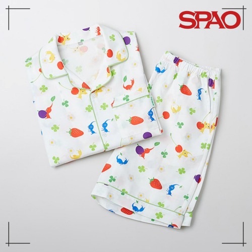 SPAO ピクミン 半袖 パジャマ(WHITE) かわいい 部屋着 韓国人気