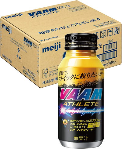 他サイト： VAAM(ヴァーム) アスリート パイナップル風味 200ml×30本 アミノ酸 明治の商品画像