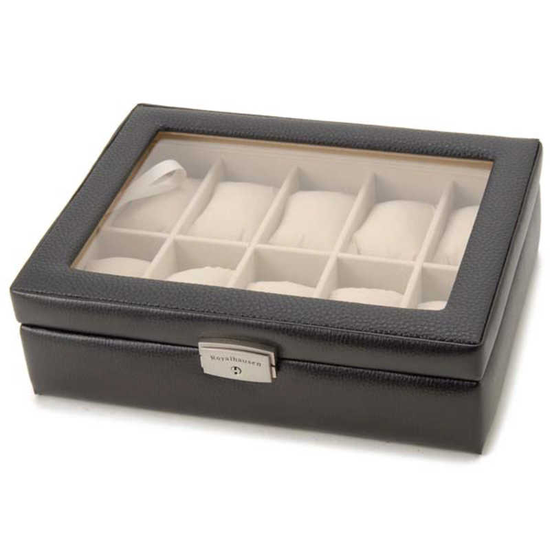 ロイヤルハウゼン　牛革製時計ケース (10本用) 189995　189995(BK189995(BK