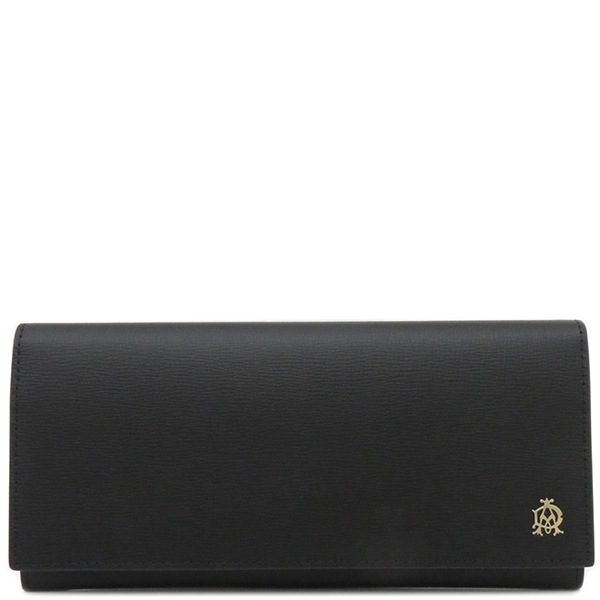 ダンヒル dunhill 長財布 ベルグレイヴ レザー ブラック ゴールド金具 黒 札入れ 二つ折り 新品 未使用 L2S810A 【箱】【中古】