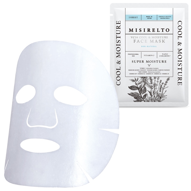 ミシレルト VC24 クール&モイスチャーフェイスマスク　100枚