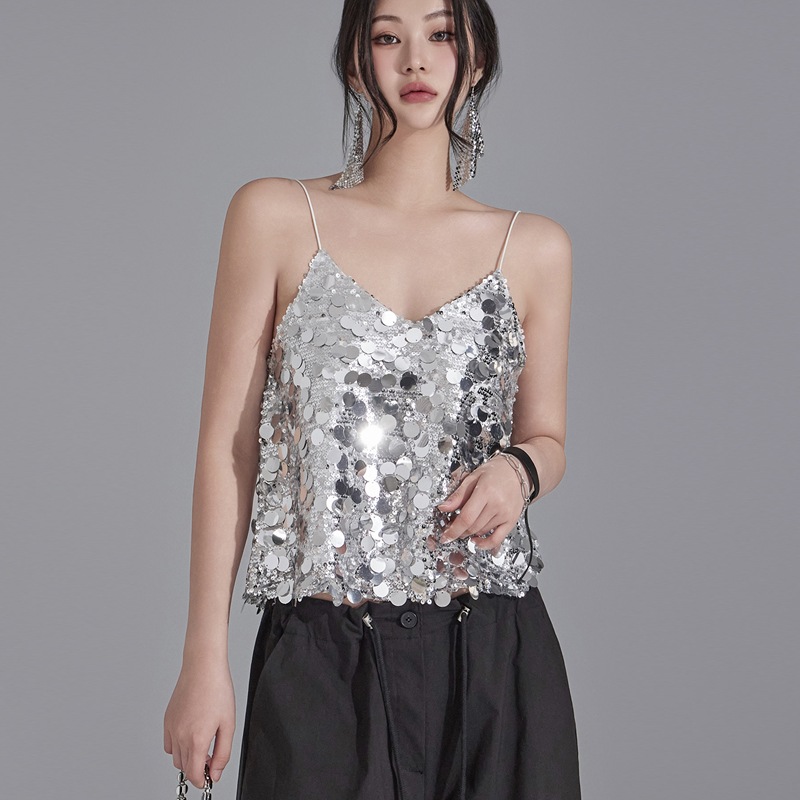 E3371 スパングル スリーブレス