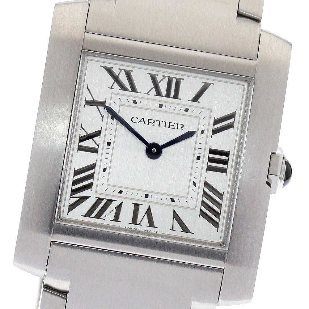 カルティエ CARTIER WSTA0074 タンクフランセーズ MM クォーツ ボーイズ 良品 _904355【中古】