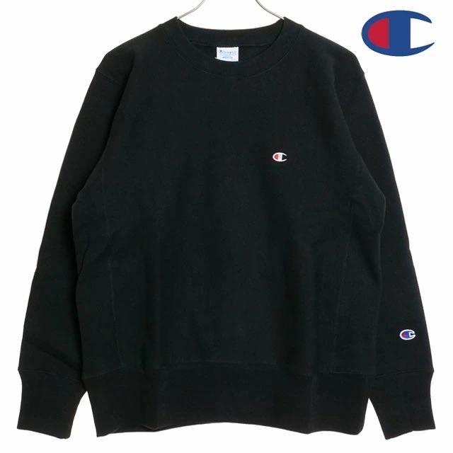 メンズ リバースウィーブ クルーネックスウェットシャツ [C3-Y033] REVERSE WEAVE CREW NECK SWEATSHIRT トップス トレーナー BLACK