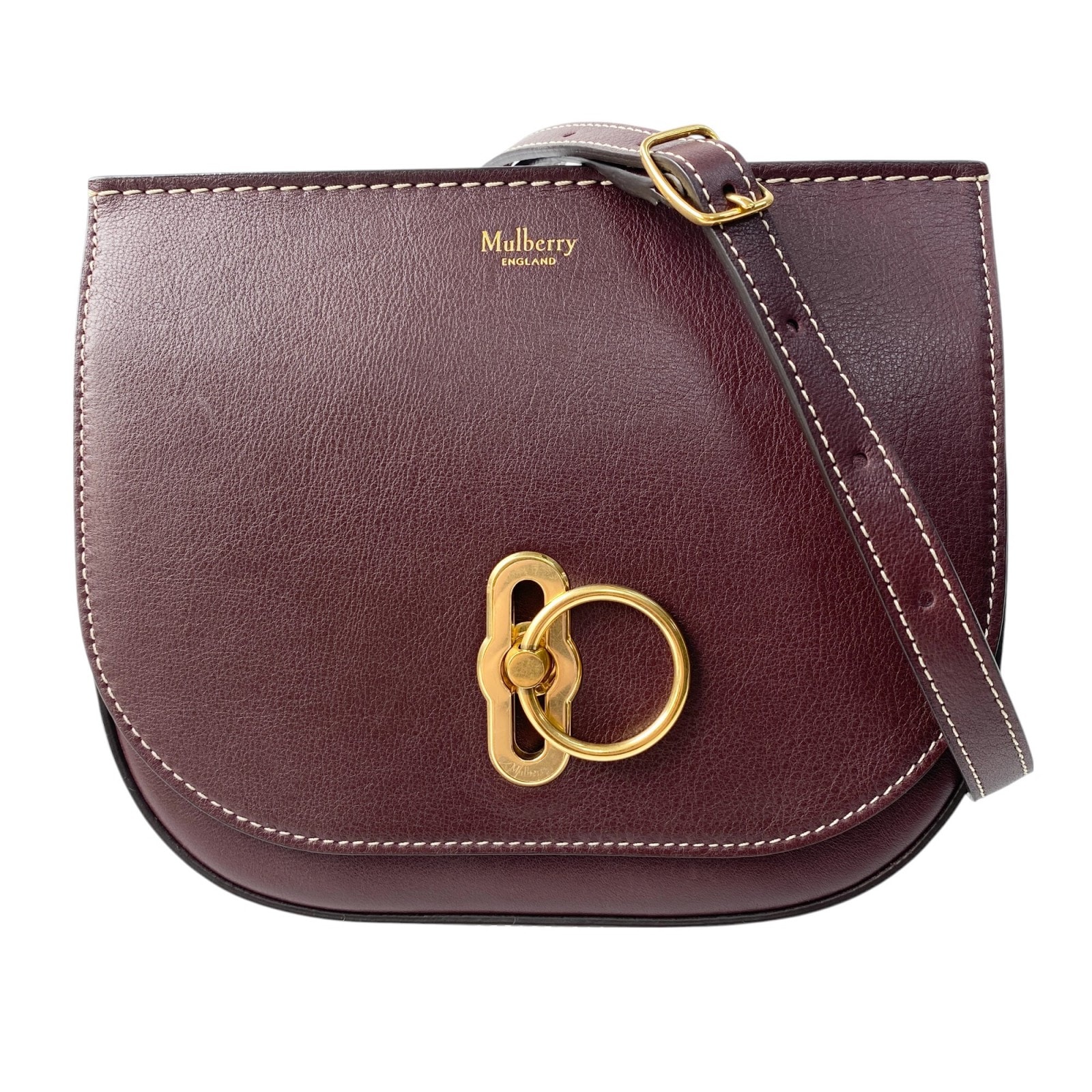 美品 マルベリー Mulberry レディース スモール アンバリー サッチェル ショルダーバッグ 斜めがけ クロスボディ