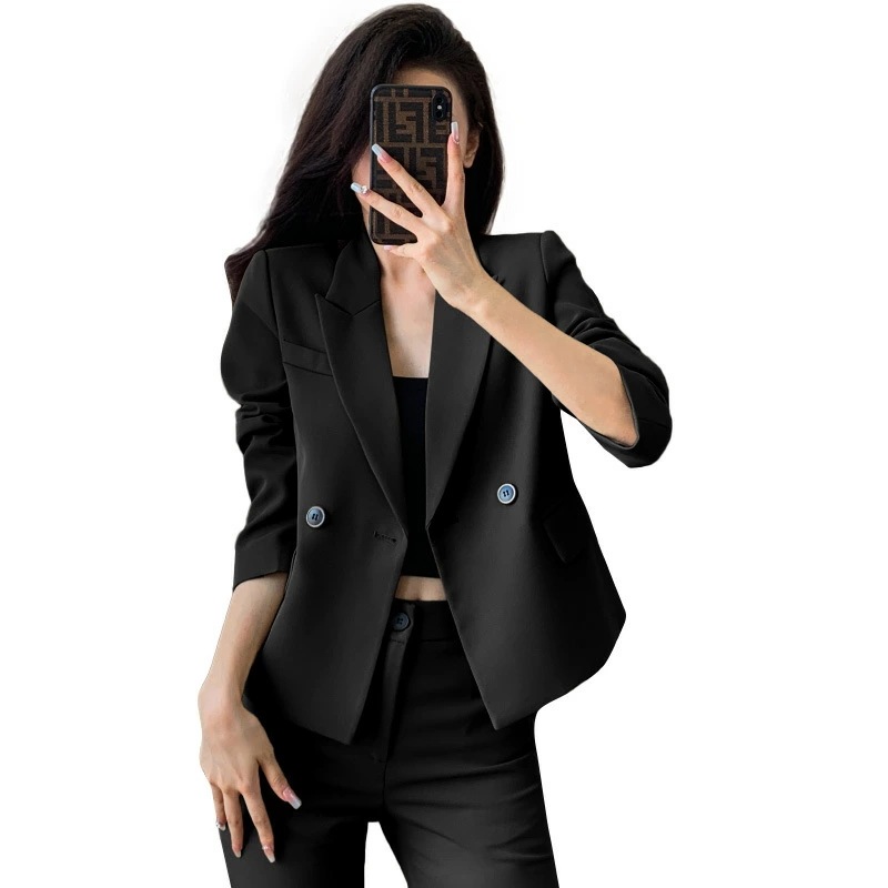 西装 セットアップ 女 春秋 気質 高級感 カジュアル ホワイト スーツ ファッション 973