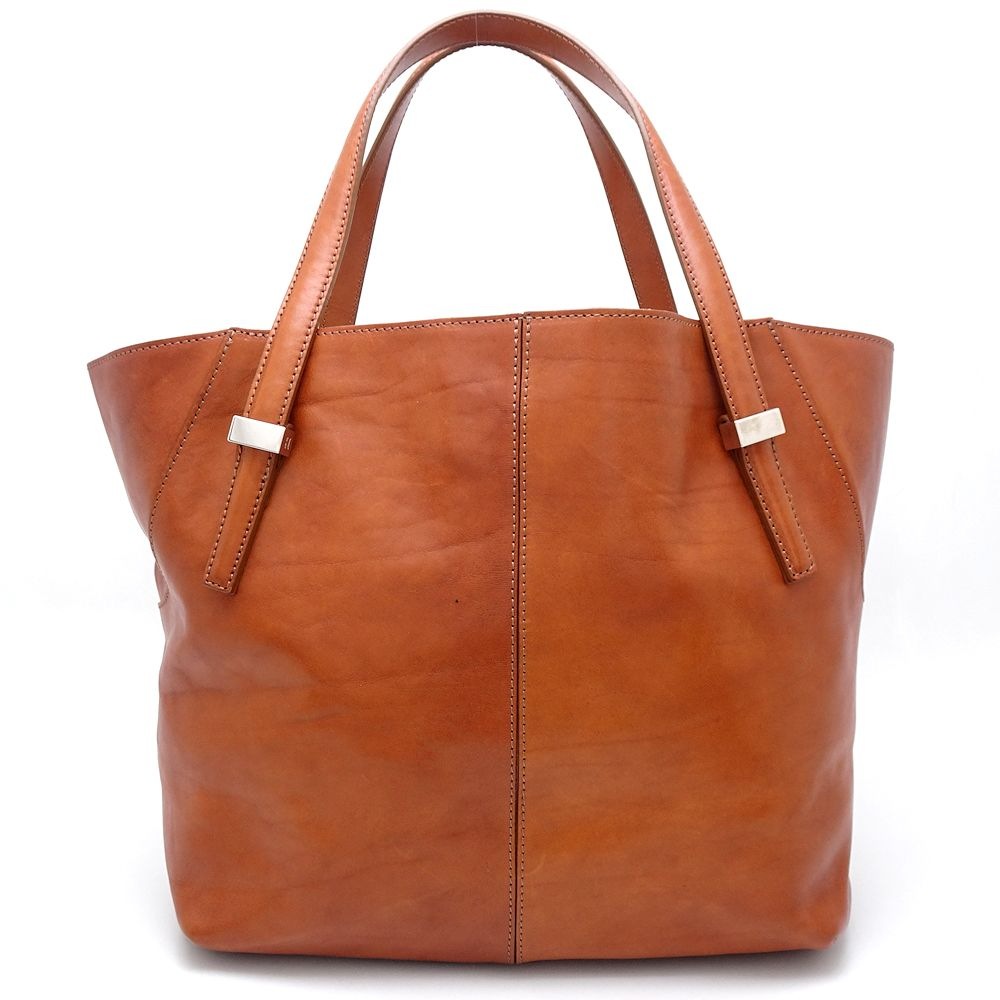 トートバッグ レザー ブラウン/351950【中古】