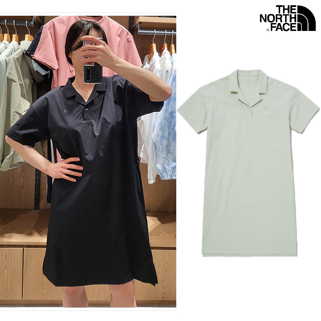WomenS DAY ALL-ROUND POLO ONEPIECE 2色 新商品 ワンピース 夏ファッション カラネックワンピース 女性服 半袖ワンピース デイリールック 韓国ファッション 韓国人気