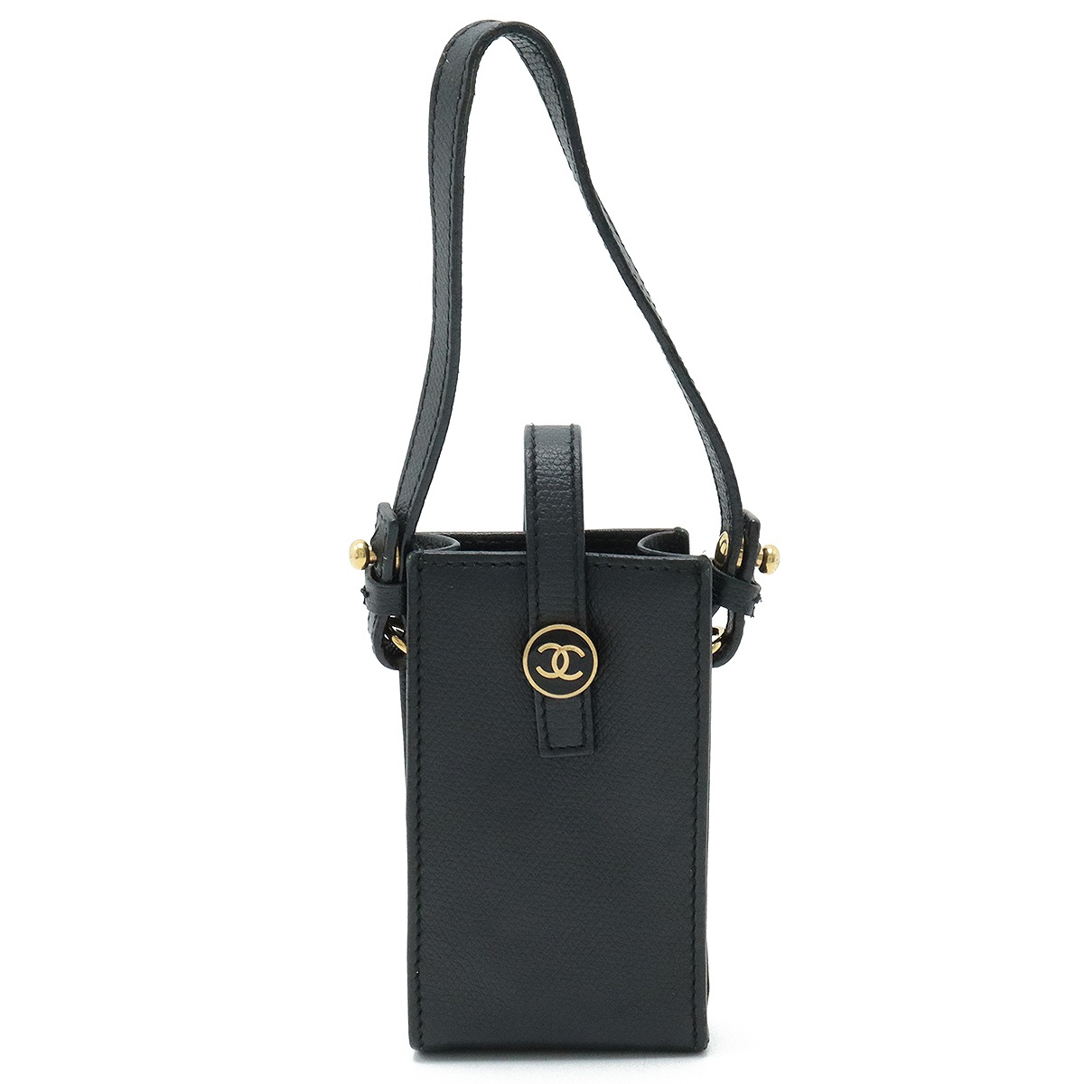 ココボタン シガレットケース IQOSケース アイコスケース 携帯ケース ポーチ 小物入れ レザー ブラック ゴールド金具 A20911