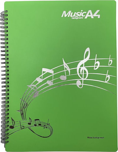 他サイト： 楽譜ファイル A4サイズ 見開き 書き込みできる 最大40枚収納可能(グリーン)の商品画像