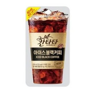 [韓国食品]ロッテカンタタアイスブラックコーヒー230ml10袋230ml10個