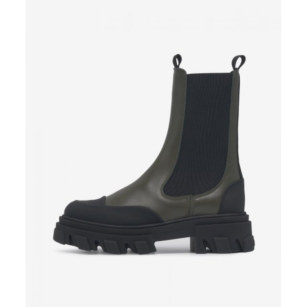 GANNI 女性用ミッドチェルシーブーツ-カラマタ/S1904861