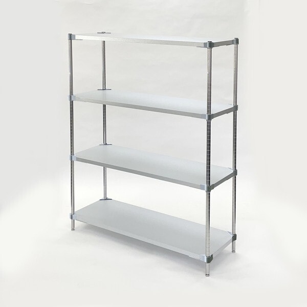 アイ・エル・シー MG4-9015 燕三条製 PROFACE ガルバリウムソリッドシェルフ4段 350×900×1500 クロムメッキポール メーカー直送 48,918円