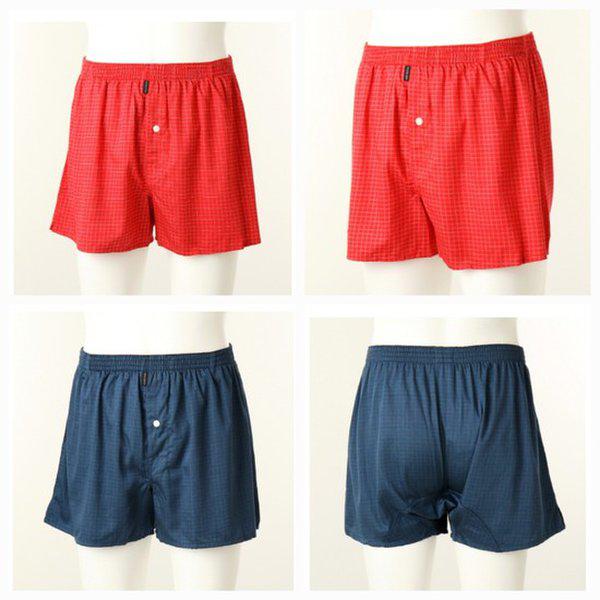 柔らかいタッチ感の綿モーダル小チェック捺染マジックトランクVMP1956M