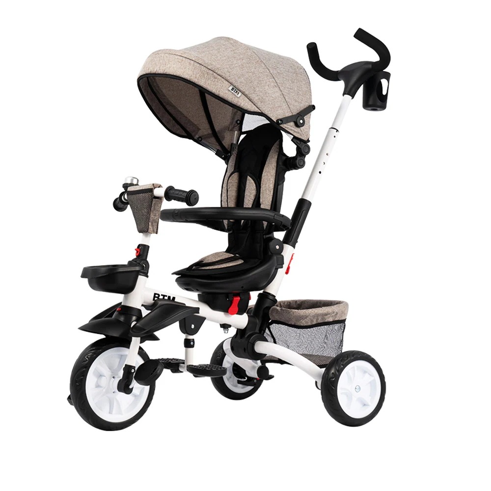 1396子供用三輪車　折りたたみ　かじとり　手押し棒　 おしゃれ　4in1　 1歳 2歳　3歳　座面回転　自転車 おもちゃ 乗用玩具 幼児用 キッズバイク プレゼント おもちゃ　お祝い　ギフト 13,668円