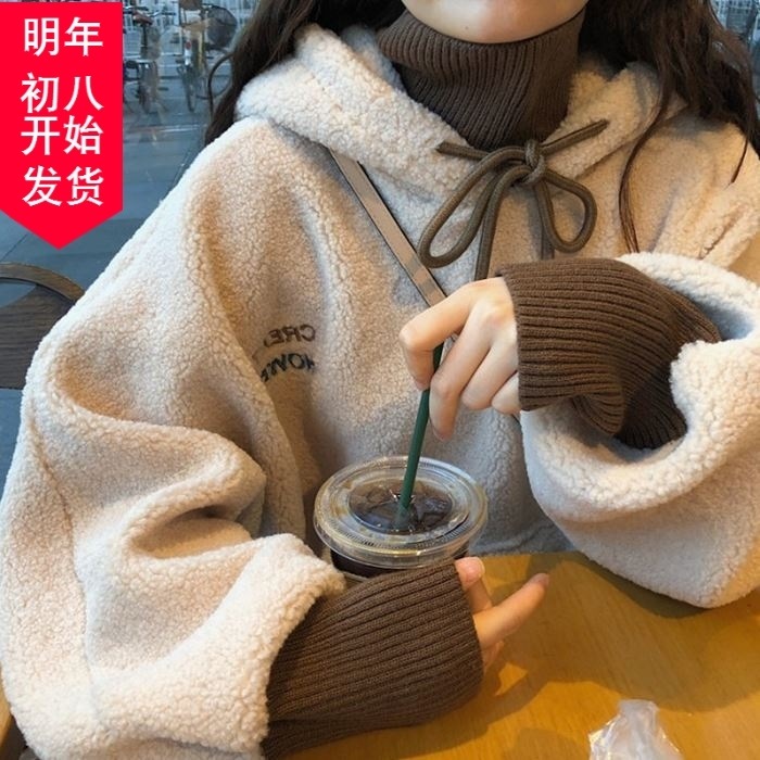 レディース ワイドパンツ デニム 冬 パーカー ショーツ ワンピース 冬服 フード付き刺繍入り羊のようなもこもこトレーナー