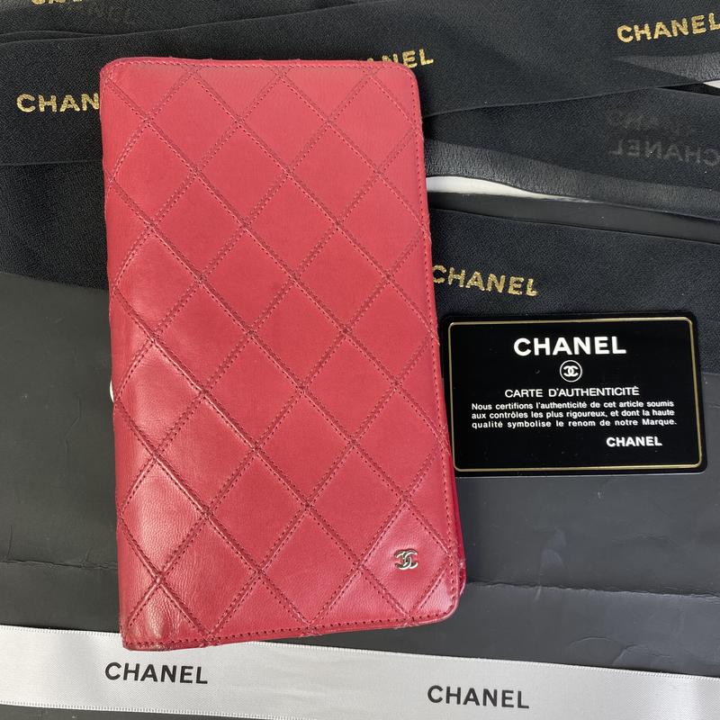 【最終処分SALE】CHANEL シャネル ビコローレ ココマーク ラムスキン 財布 ピンク A-7519