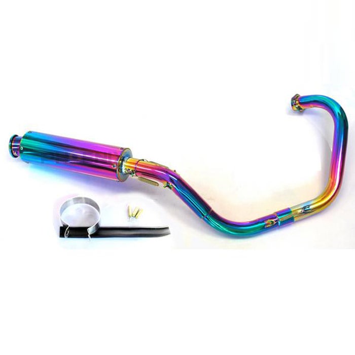 マフラー テールアップ レース管 重低音 縦型 全焼き エイプ 等 エンジン 用