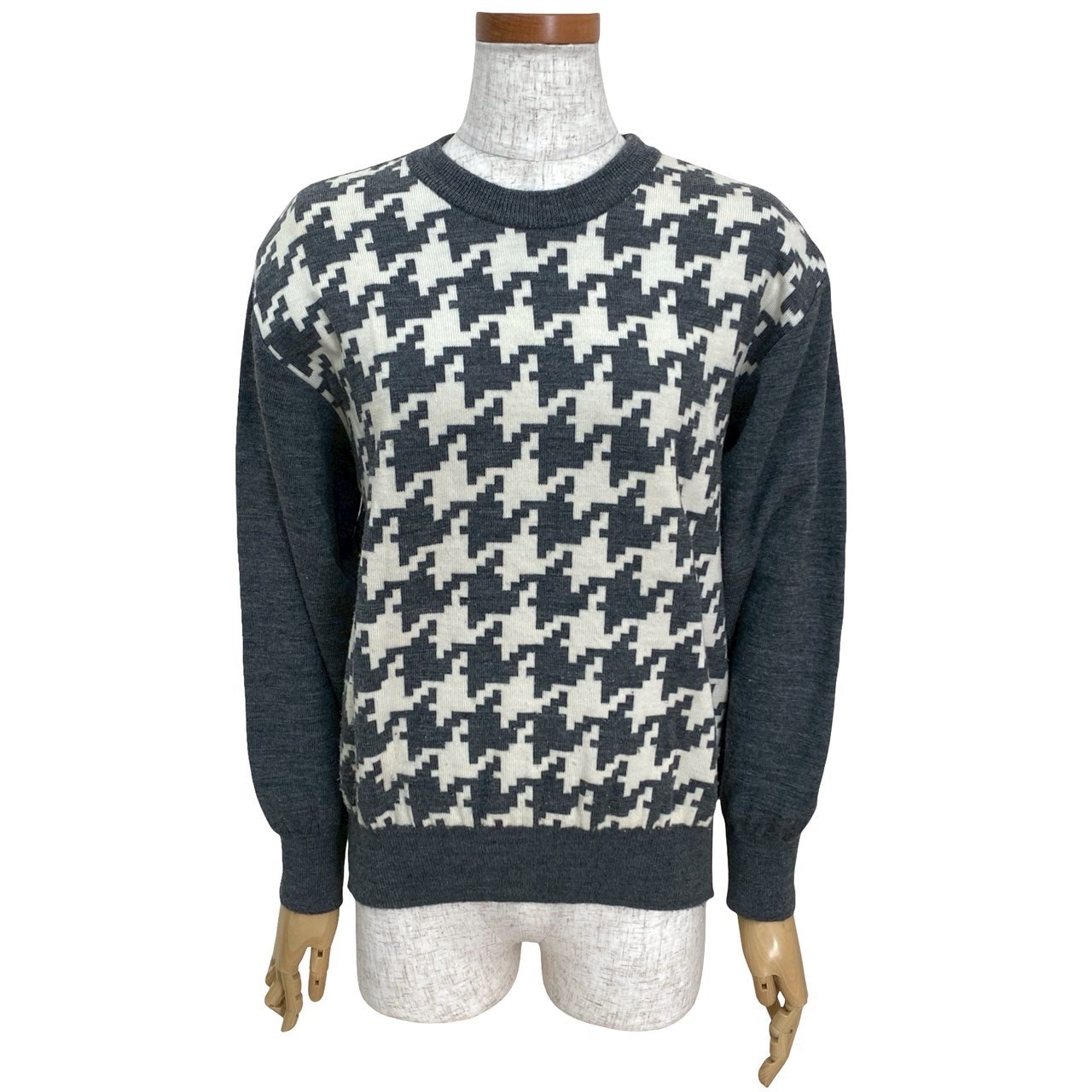 ヴィンテージ CD SPORTS 千鳥柄セーター ウール グレー 23930