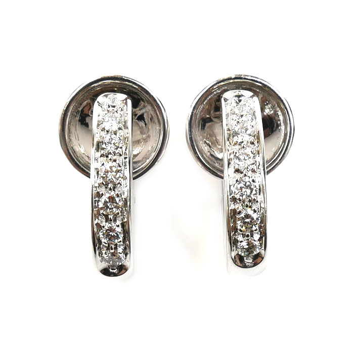 Pomellato ポメラート K18WG ホワイトゴールド イヤリング ダイヤモンド 11.1g レディース 中古 美品