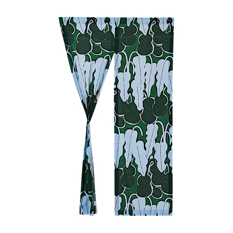 ウェルカムカーテン FALLING BLOOM DEEP GREEN 公式正規品 カーテン デザインカーテン のれん 感性インテリア 可愛い 韓国雑貨 韓国インテリア